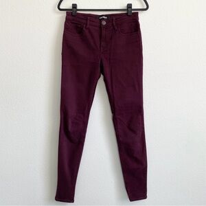 Express Women's Burgundy Purple Mid Rise Stretch Legging Jeans